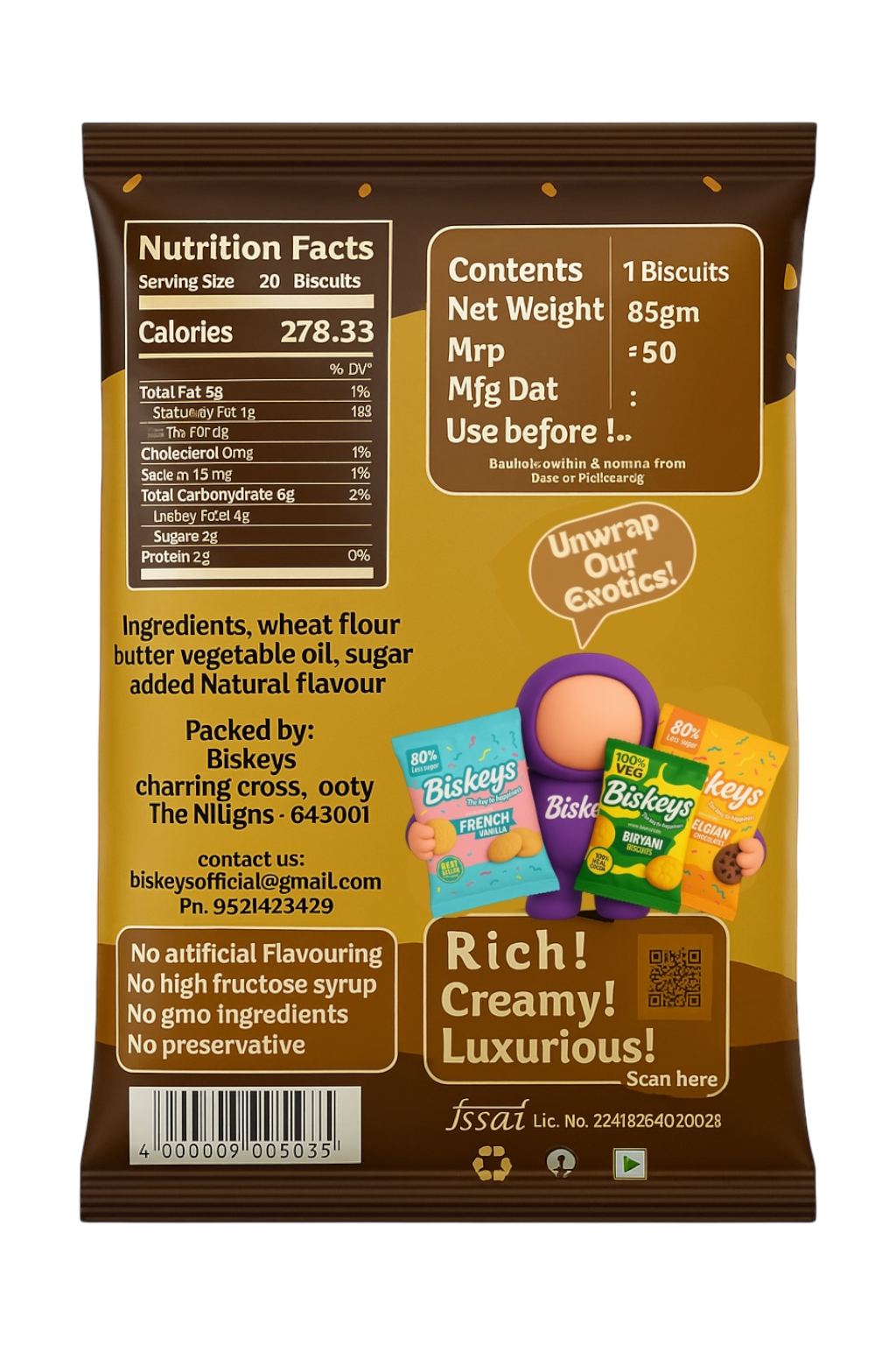 Biskeys Tiramisu Biscuits 85gms (Intro Pack)